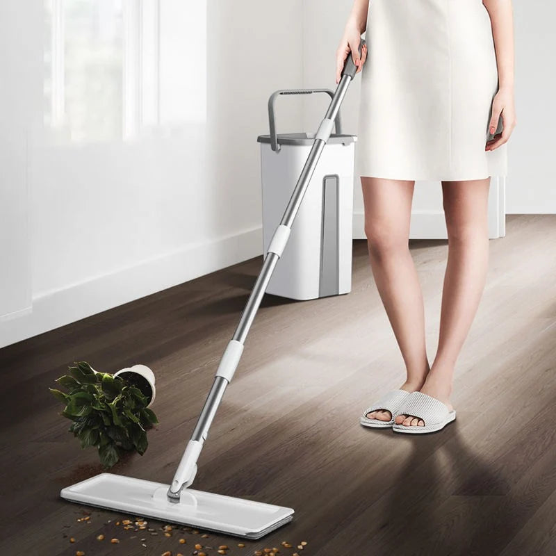 Cleaner Pro - Håndfri Vri-System Mopp Og Bøtte Sett