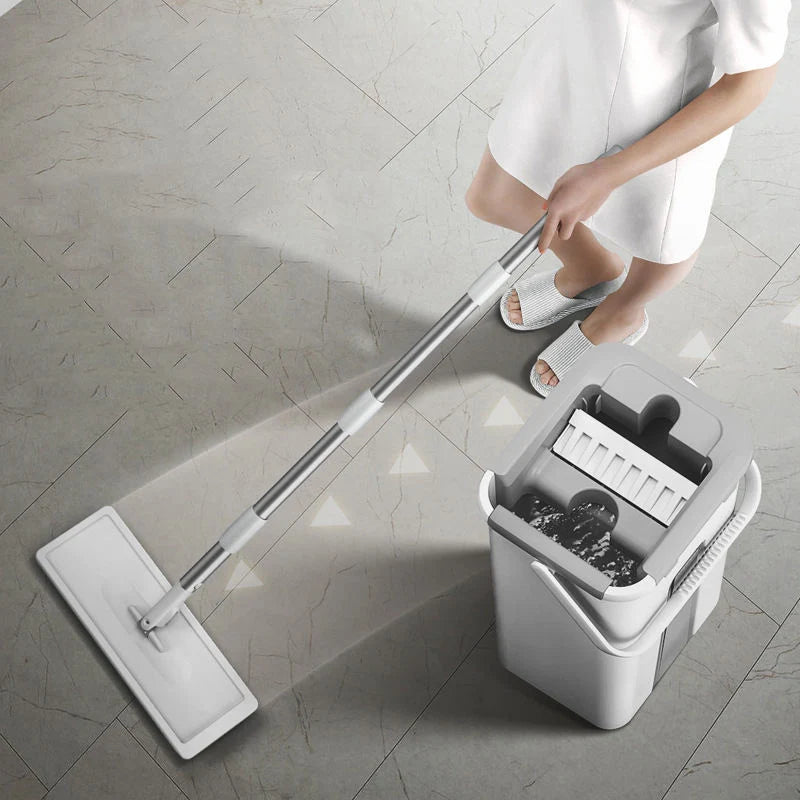 Cleaner Pro - Håndfri Vri-System Mopp Og Bøtte Sett