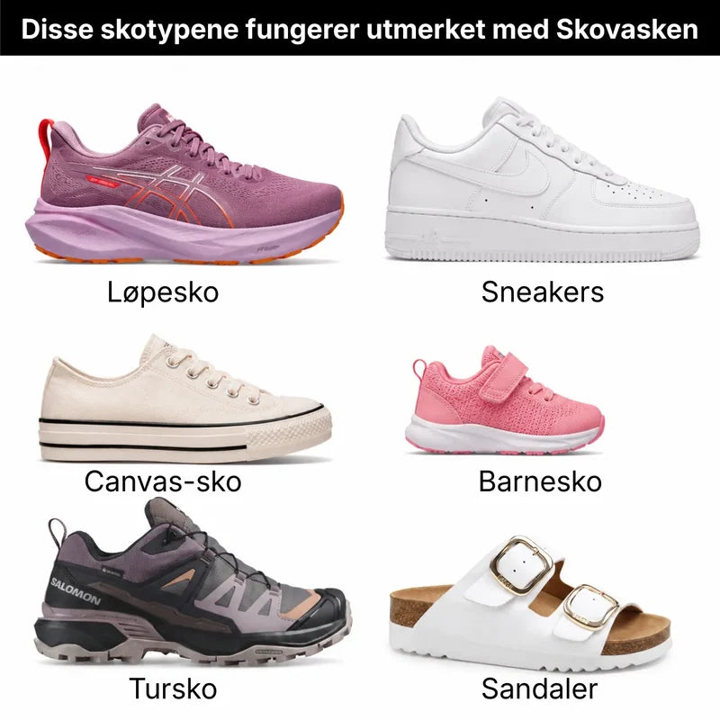 Skitne sko blir som nye på 30 minutter i vaskemaskinen